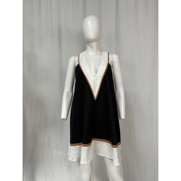 Caroline Constas 'Cassia' Black Linen Coverup Dress Size S - NWT - Picture 3 of 5